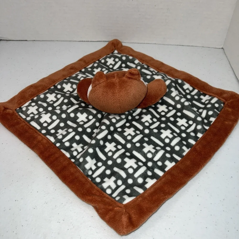 Levtex Baby Fox Lovey Security Blanket Plush Geometric Pattern Toy 11